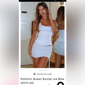 White Fox Boutique Ice Blue Bustier Too